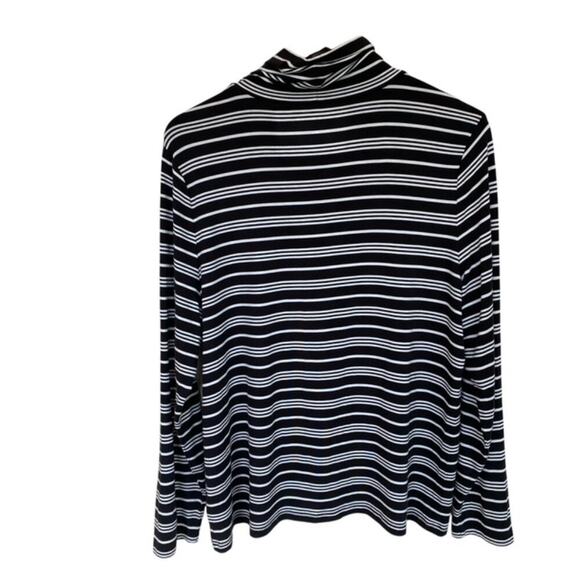 Talbots Petite Thermawarmth Black and White Turtleneck - XL Petite - Picture 4 of 4